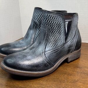 Roan by Bed Stu Gossip Leather Ankle Boots Shoes, Weathered Gray, Womens sz 8